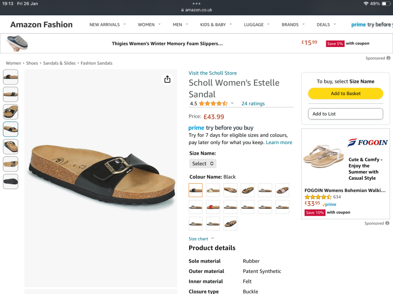 Casual sandals without backs