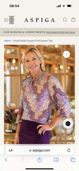 Glitter on dress
