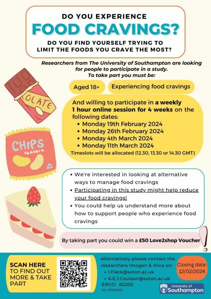 Help with your food cravings! We need you!