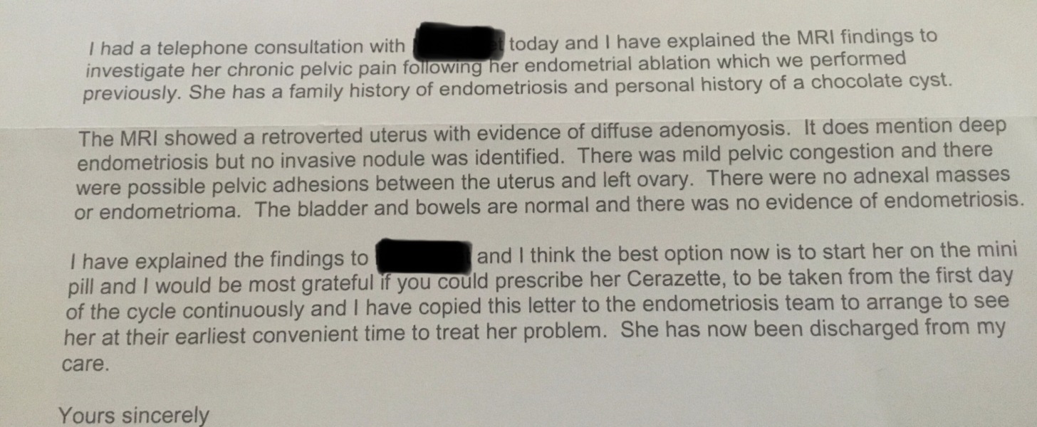Anyone with experience of endometriosis? Looking for some advice