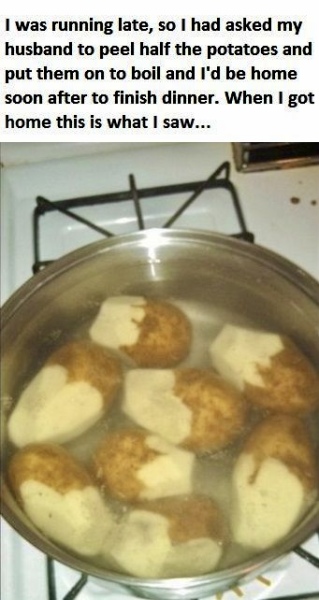 DH doesn't think critically about a recipe as he's making it