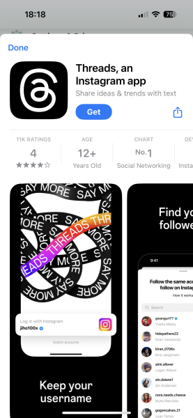 THREADS - Instagram app