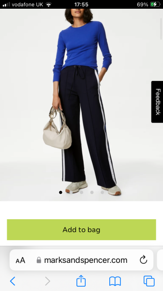 Wide leg trousers