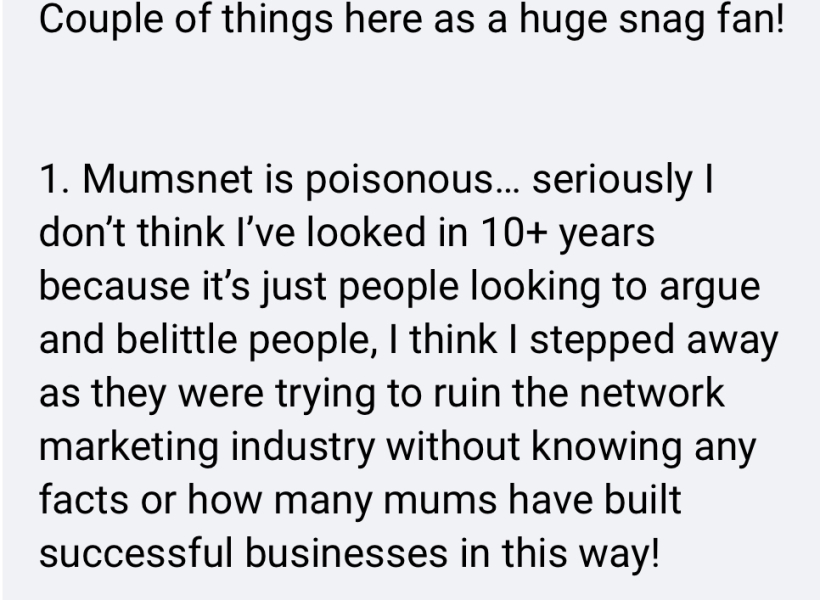 So Snag have responded exactly as expected unfortunately