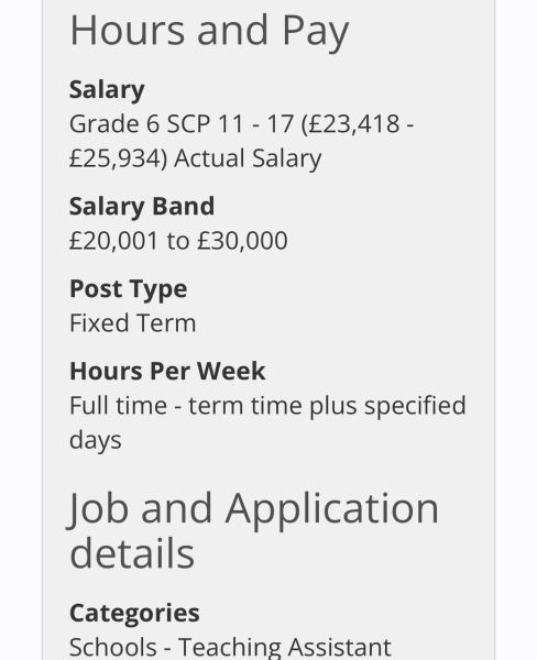 To think most people have no idea how little HLTAs/Teaching Assistants earn?