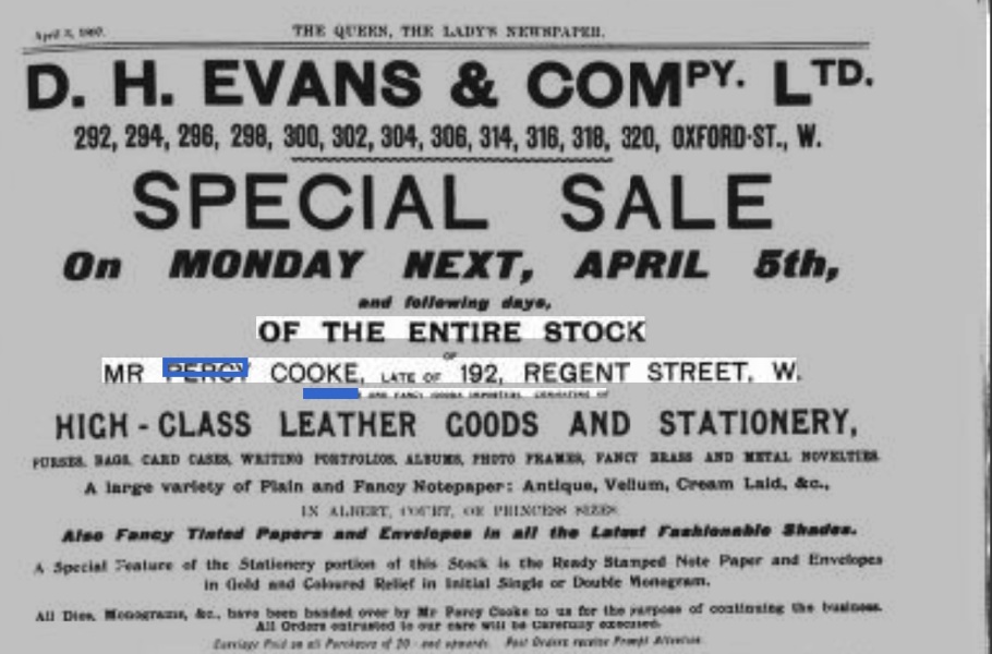 Small mystery from 1883. What does this name say and who was Percy Cooke?