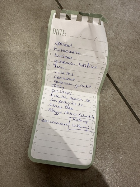 I found a shopping list - in Dutch!