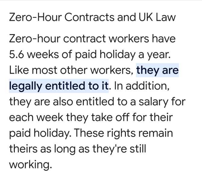 I don’t get holiday pay!