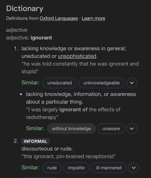 How is “ignorant” being used now?