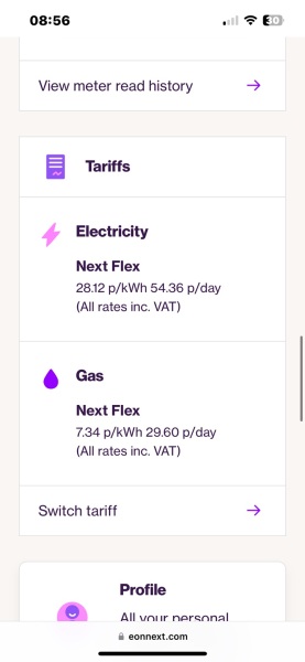 Please help me  with Gas/ Electricity tariff-pics attached