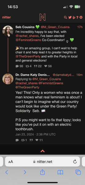 Transwoman takes over struggling feminist movement