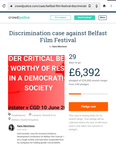 Sara Morrison vs Belfast Film Festival