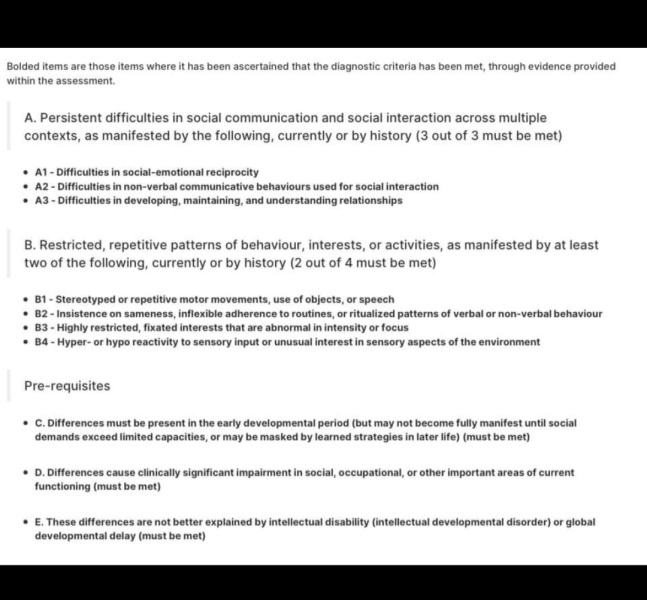 Help with autism assessment