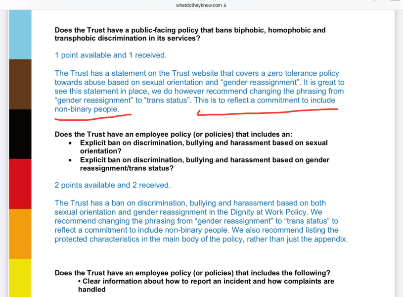 NHS accepting non-binary sex status