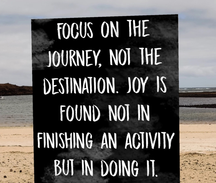 Telling each other that we’re… arriving