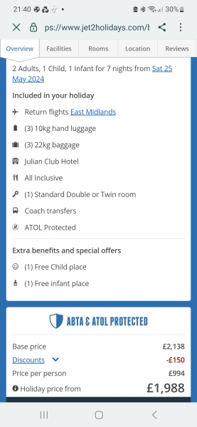 £2k budget for May half-term family holiday