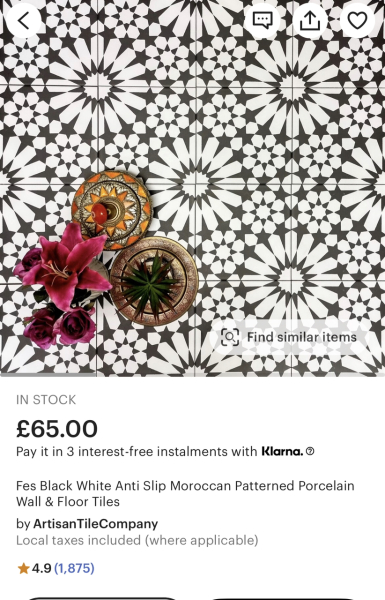 Moroccan/ patterned tiles?