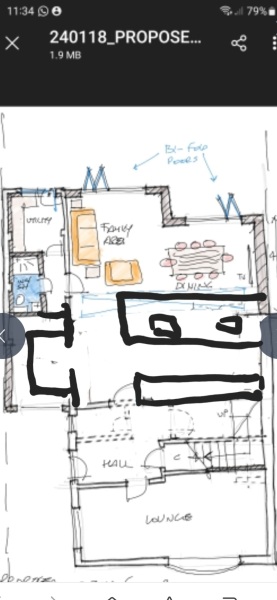 Kitchen/family room ideas - with plans