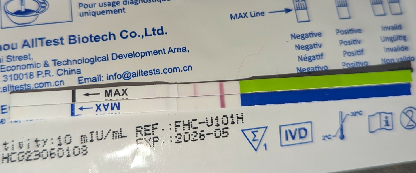 Can you see a line? 8dpo
