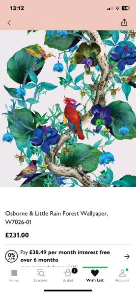 Can anyone recommend a patterned wallpaper with a light background?