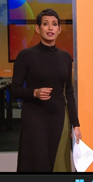 Naga's dress on BBC news