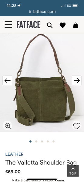 Sold-out MandS khaki cross-body bag - alternatives?