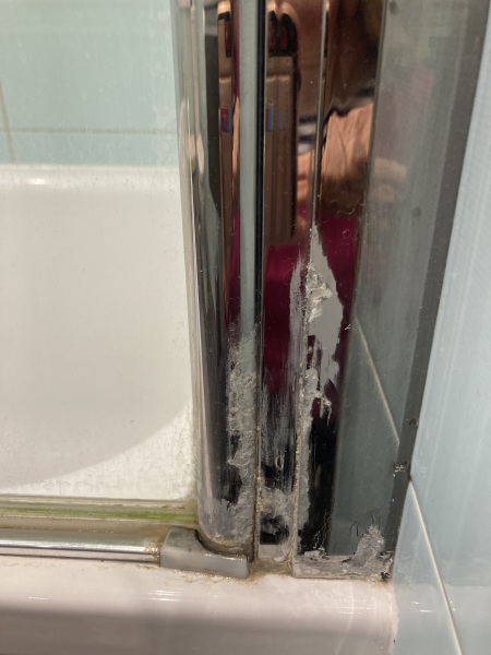 Flaking chrome plating