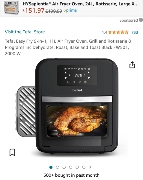To ask you to help me work out whether I need an airfryer or speedi?