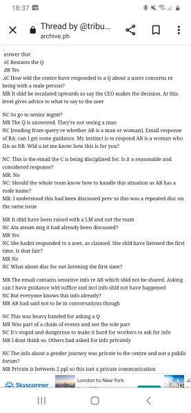 Another GC employment tribunal. Roz Adams vs Edinburgh Rape Crisis Centre #2
