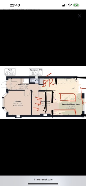 Floorplan suggestions - creating a kitchen-diner in an extended 1930's house