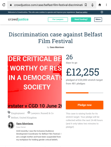 Sara Morrison vs Belfast Film Festival