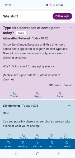 Type size decreased at some point today?