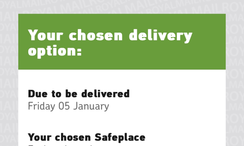 Wish postman/woman would leave it