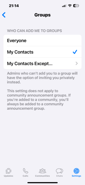 Old schoolfriend messages