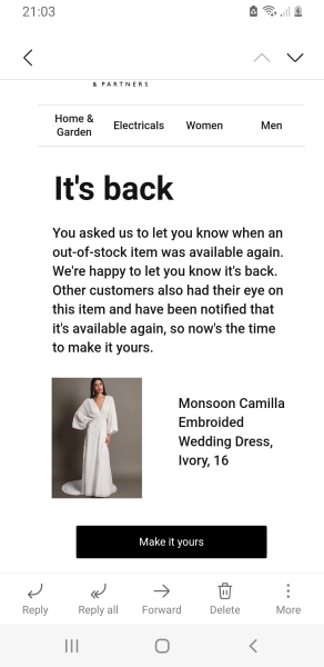 I should have bought the dress - please help.