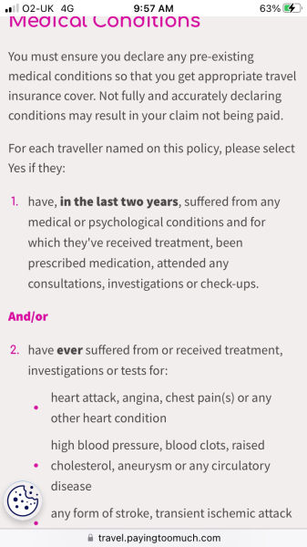 Anyone work in travel insurance? Or have direct experience of paying for pre existing conditions?