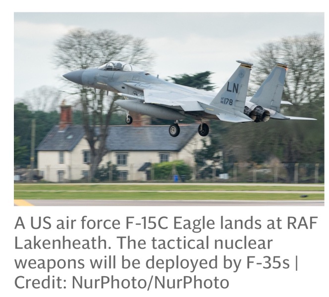 Why is the USA now housing nuclear weapon in UK?
