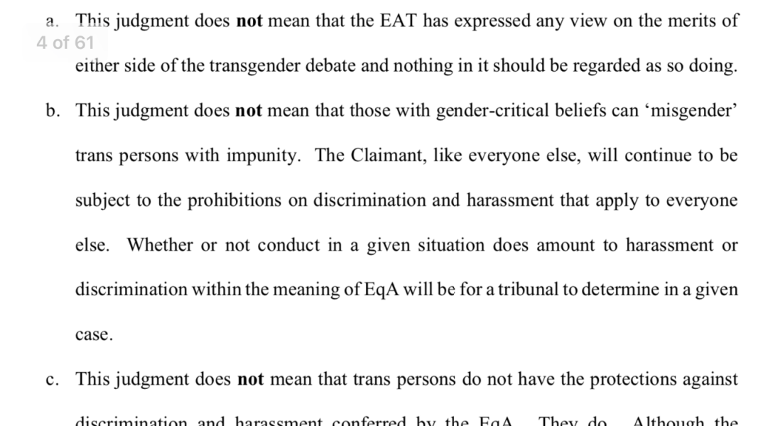 Equality act question