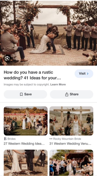 Help me come up with a name for a horse wedding package please!