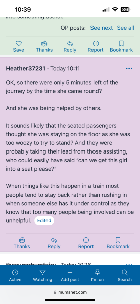 Absolutely outraged! Train drama