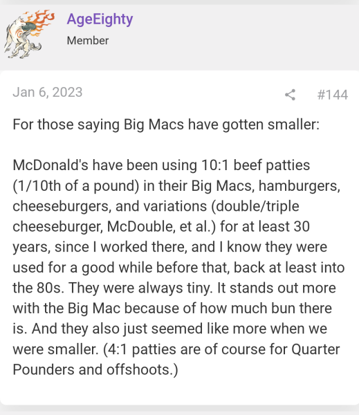 Big Mac has shrunk LOADS!