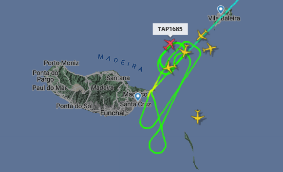 Flightradar - some poor passengers really aren't landing at Madeira at the moment