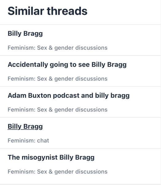Billy Bragg having a dig at Mumsnet
