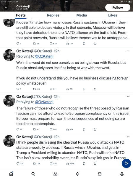 To think that preparing for war with Russia is total madness?