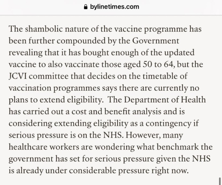 Why no option to buy the vaccine?