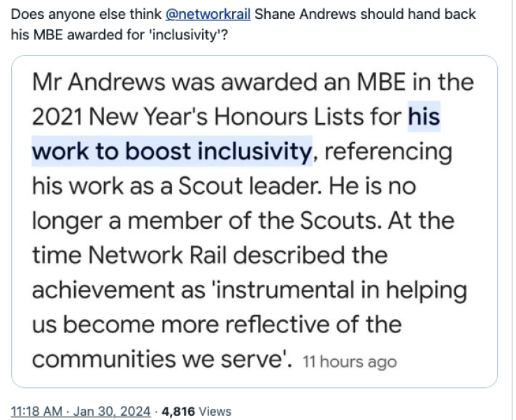 London Bridge railway station political gender flags - how to complain