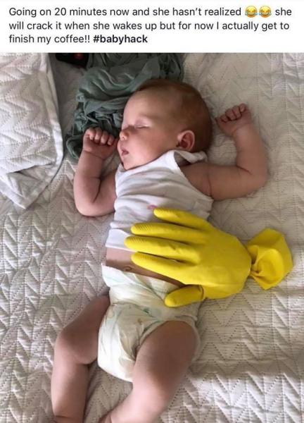 Baby wants to hold my hand at night