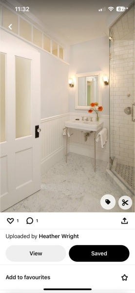 Transom window in bathroom