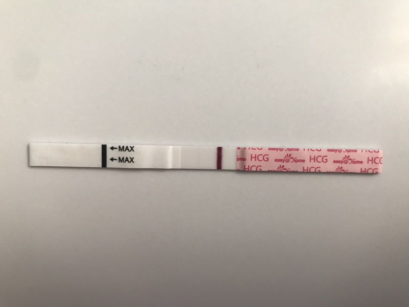 Faint line and a question