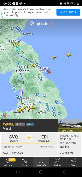 Flight Radar Storm Isha